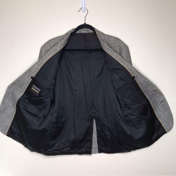 Haggar Imperial Gentlemans Fit Glen Plaid Sport Coat 2 Button Jacket Mens Large - Picture 5 of 14